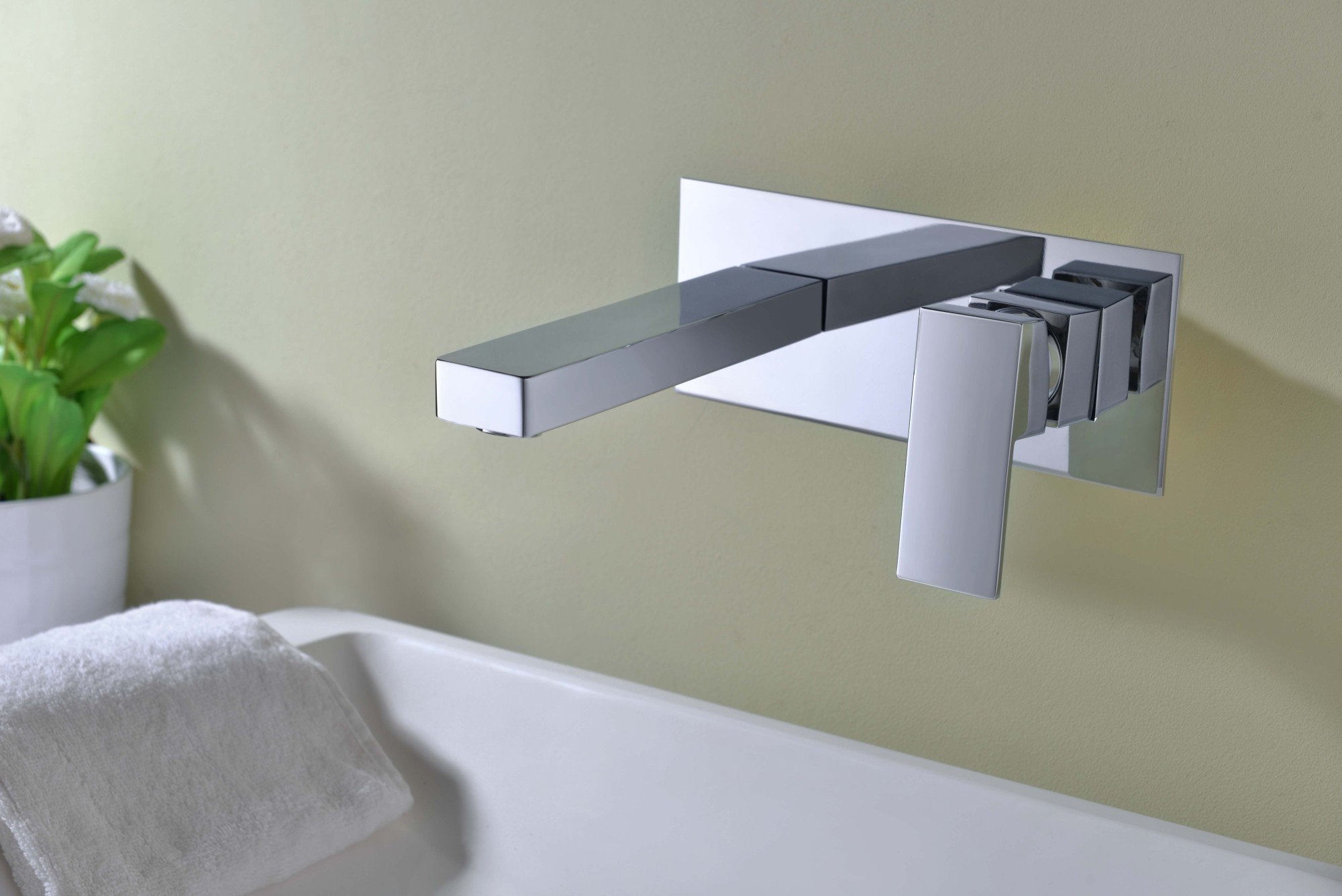 Imex - Grifo Monomando Empotrado para Lavabo Suiza Cuadrado | Cromo, Latón de alta calidad, Diseño moderno