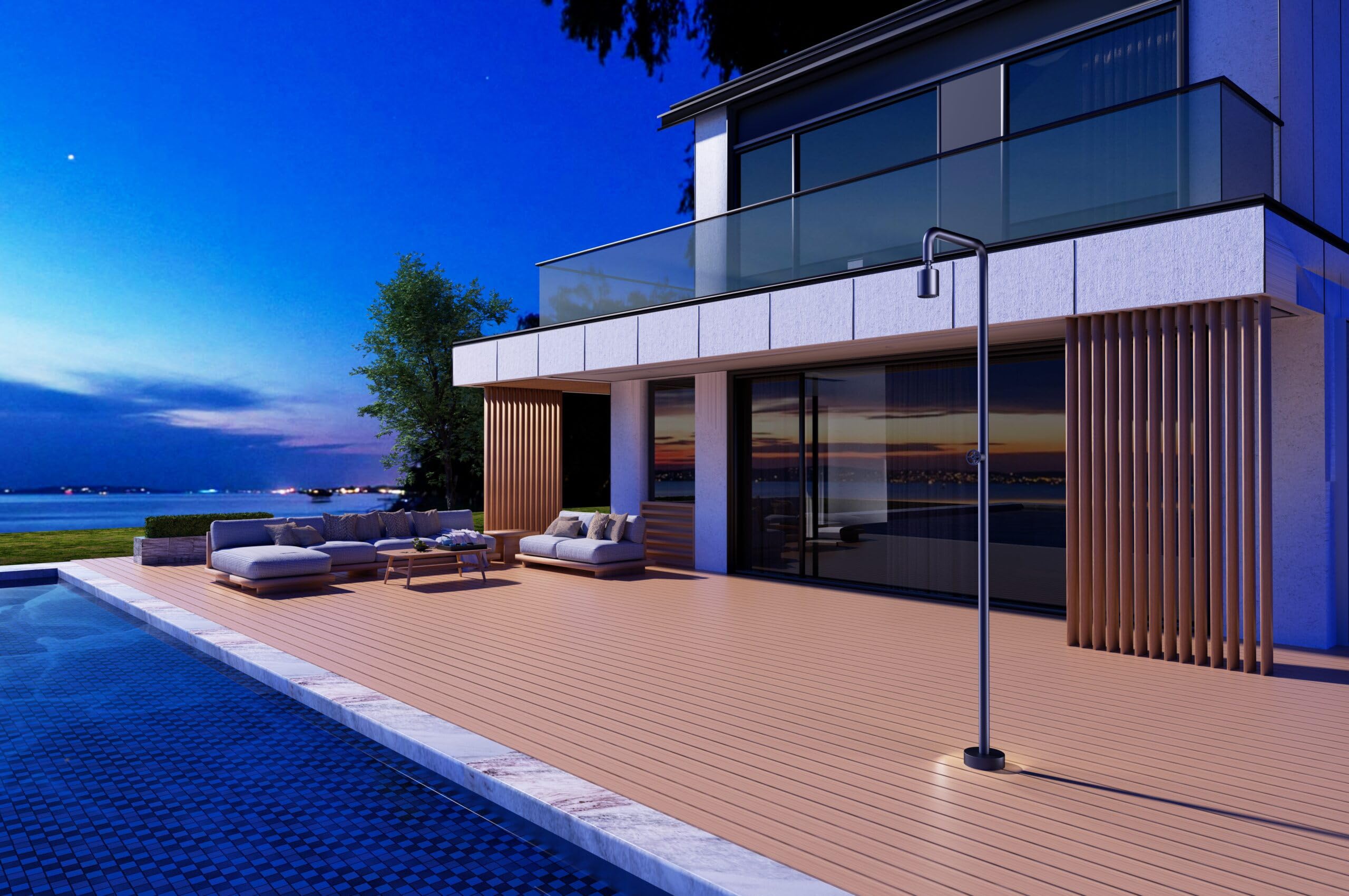 Imex - Columna de Ducha Exterior POOL GPP001 | Acero Inoxidable S.316