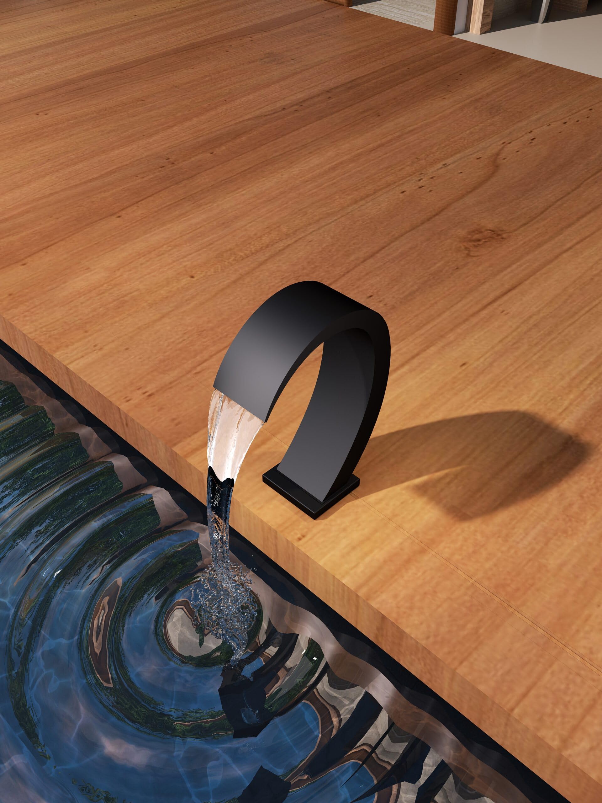 Cascada Piscina 20 cm IMEX IGUAZÚ CPI003/AC Negro Mate Acero Inoxidable S.316