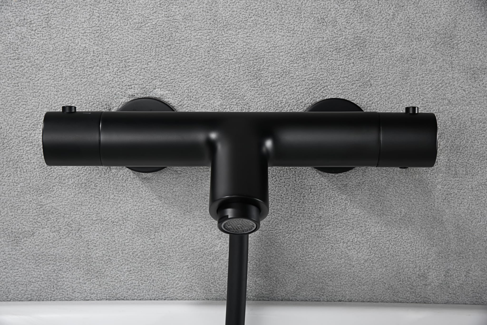 Grifo Termostático Ducha y Bañera IMEX MONZA BTM039-4NG Negro Mate