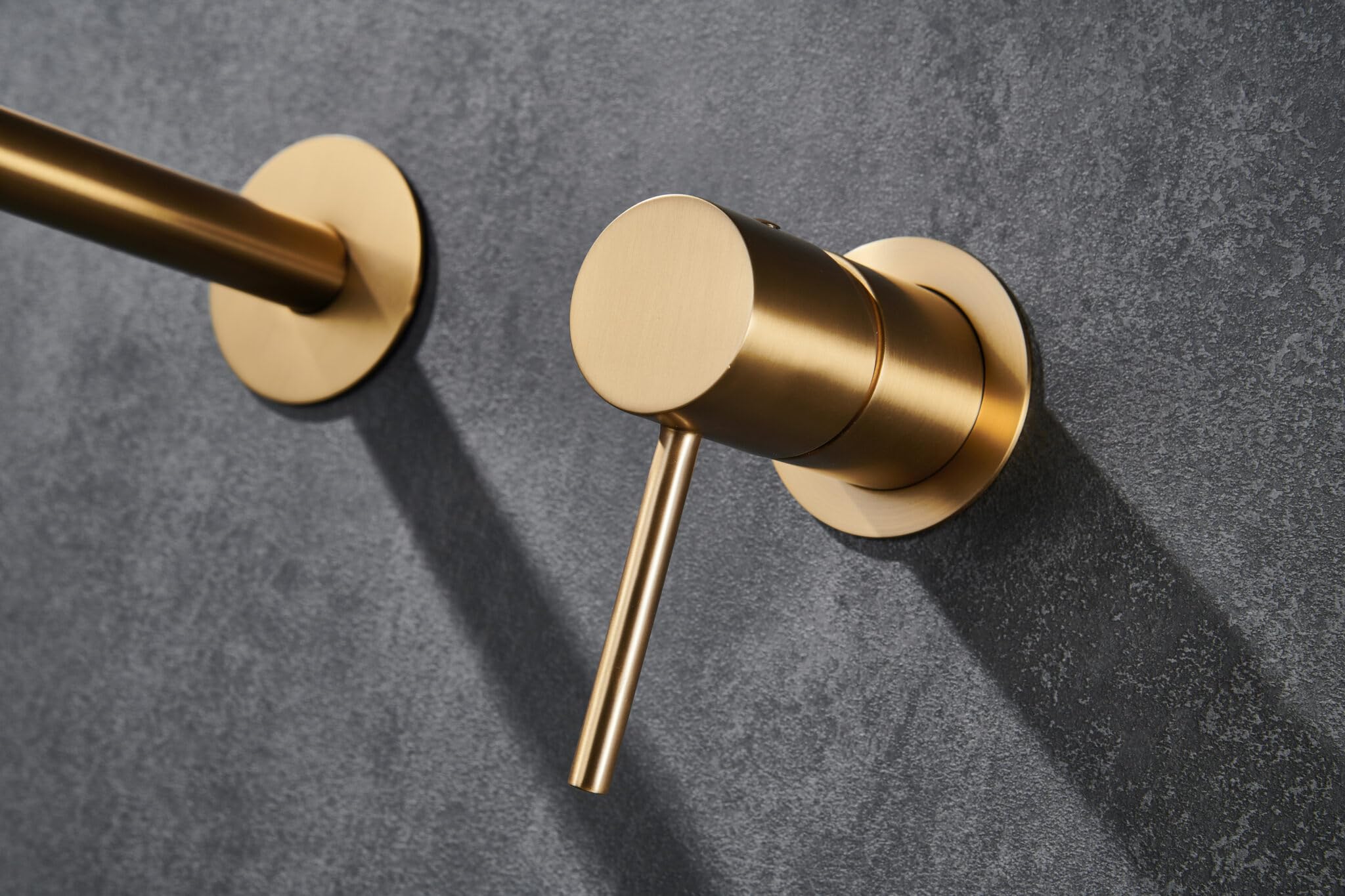 Imex - Grifo Monomando Empotrado para Lavabo Monza GLM039 | Oro cepillado, Latón de alta calidad, Diseño en dos partes