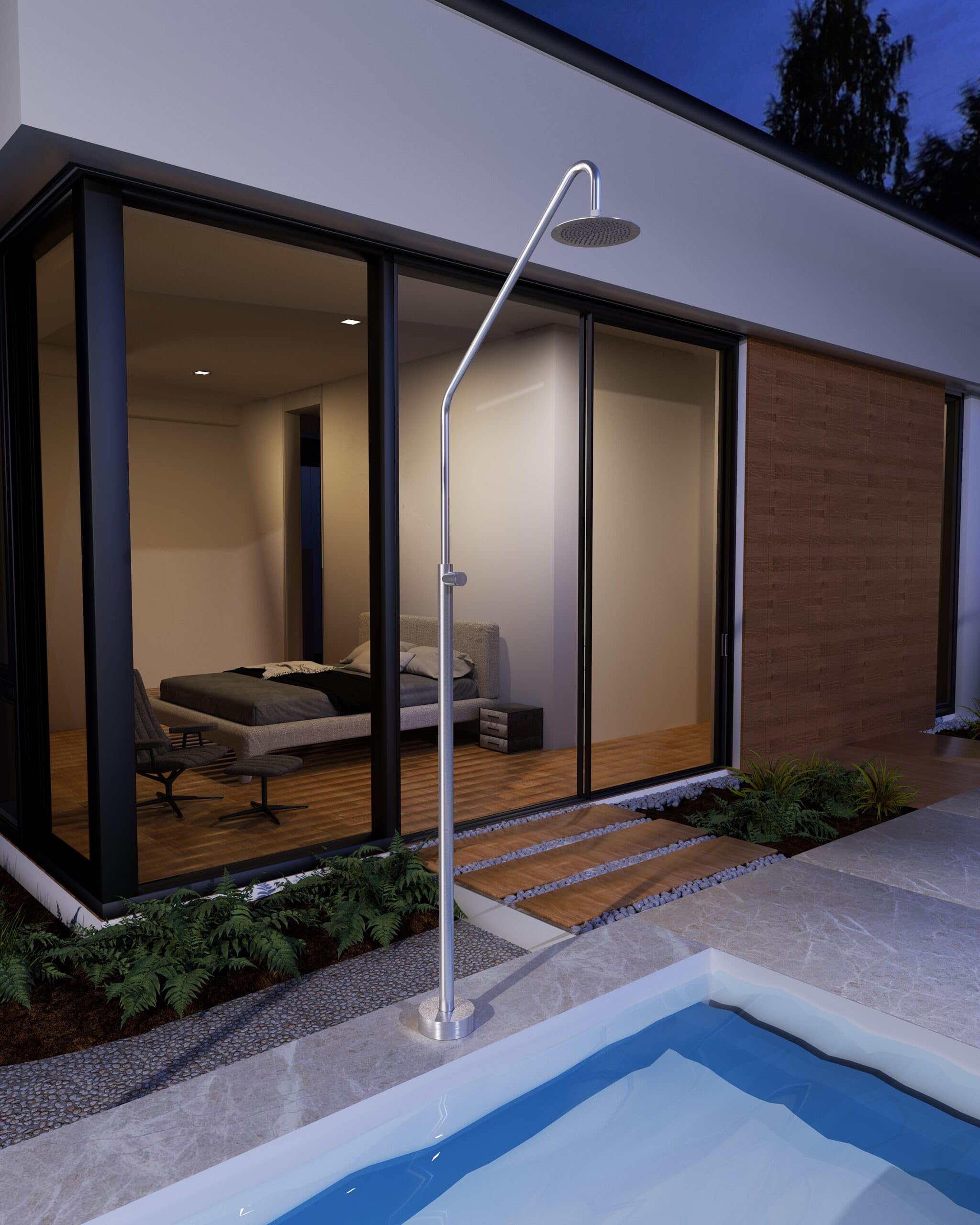 Imex - Ducha de Piscina ALASKA | Acero Inoxidable S.316
