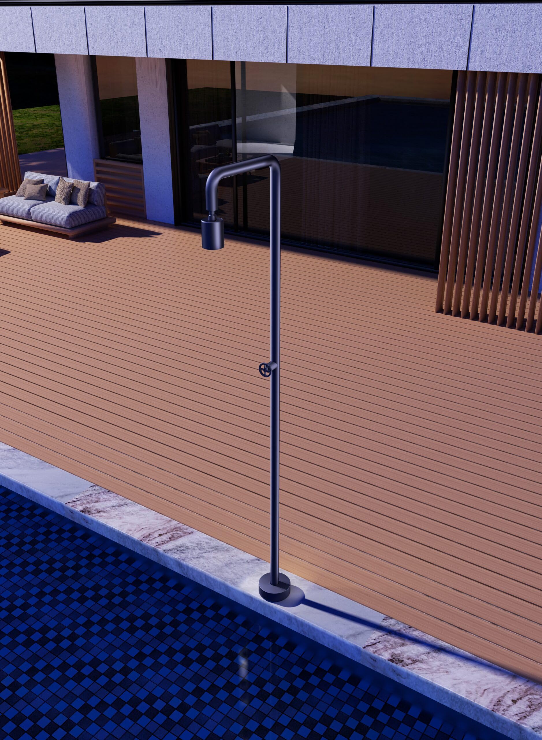 Imex - Columna de Ducha Exterior POOL GPP001 | Acero Inoxidable S.316