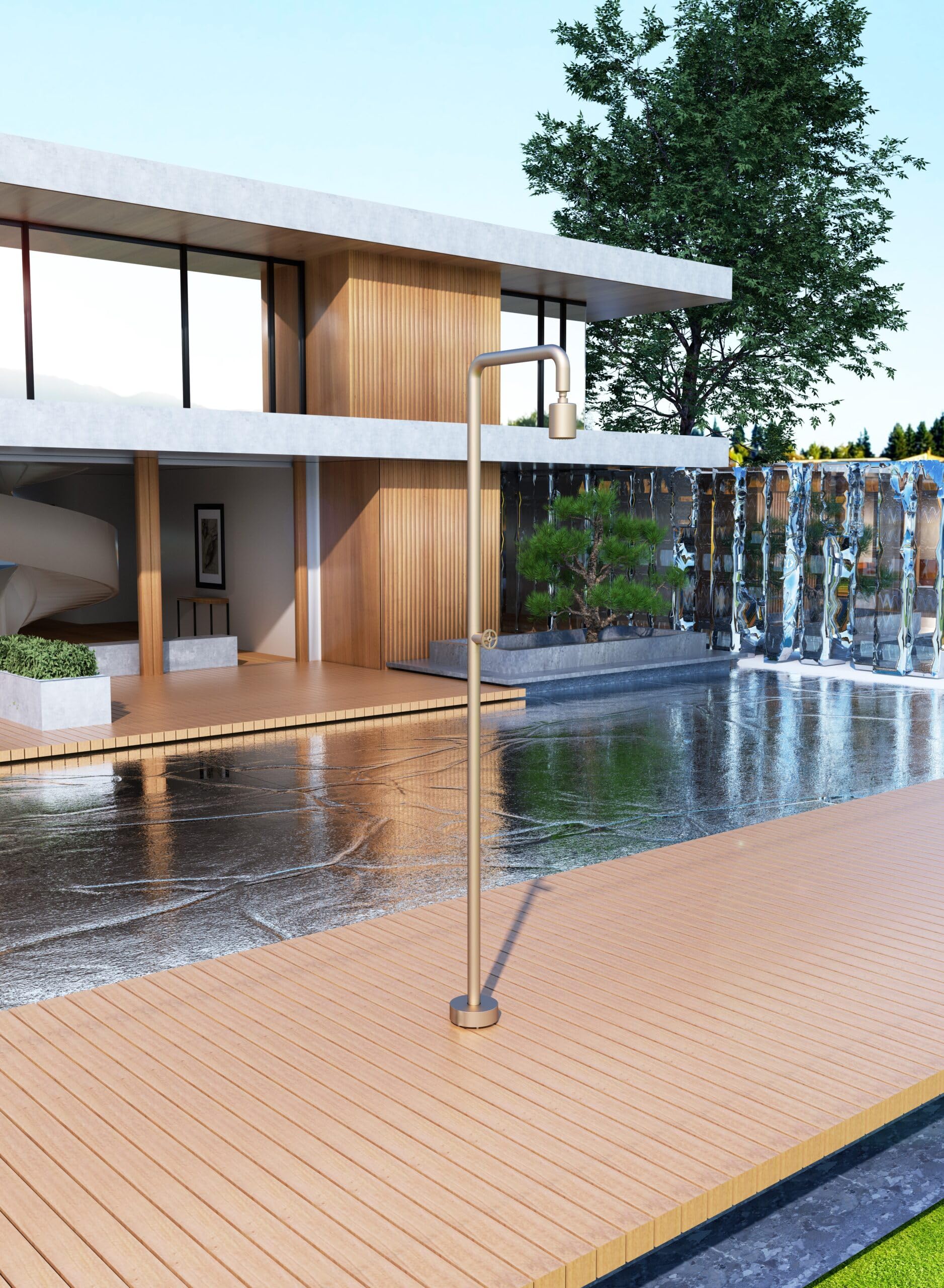 Imex - Columna de Ducha Exterior POOL GPP001 | Acero Inoxidable S.316