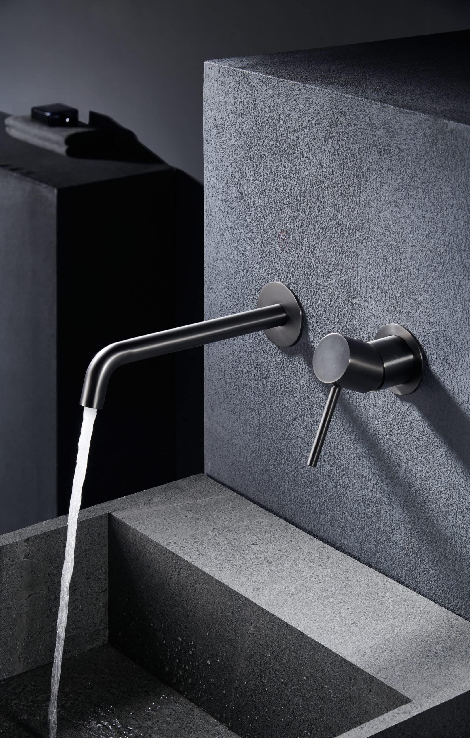 Grifo Lavabo Empotrado IMEX Monza GLM039BGM Black Gun Metal