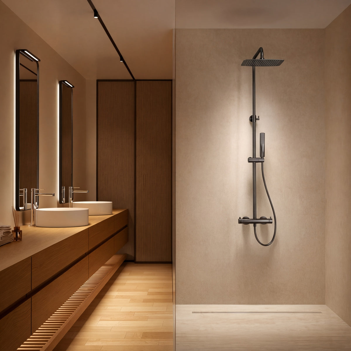 Barra de ducha IMEX Toscana BDT064 black gun metal