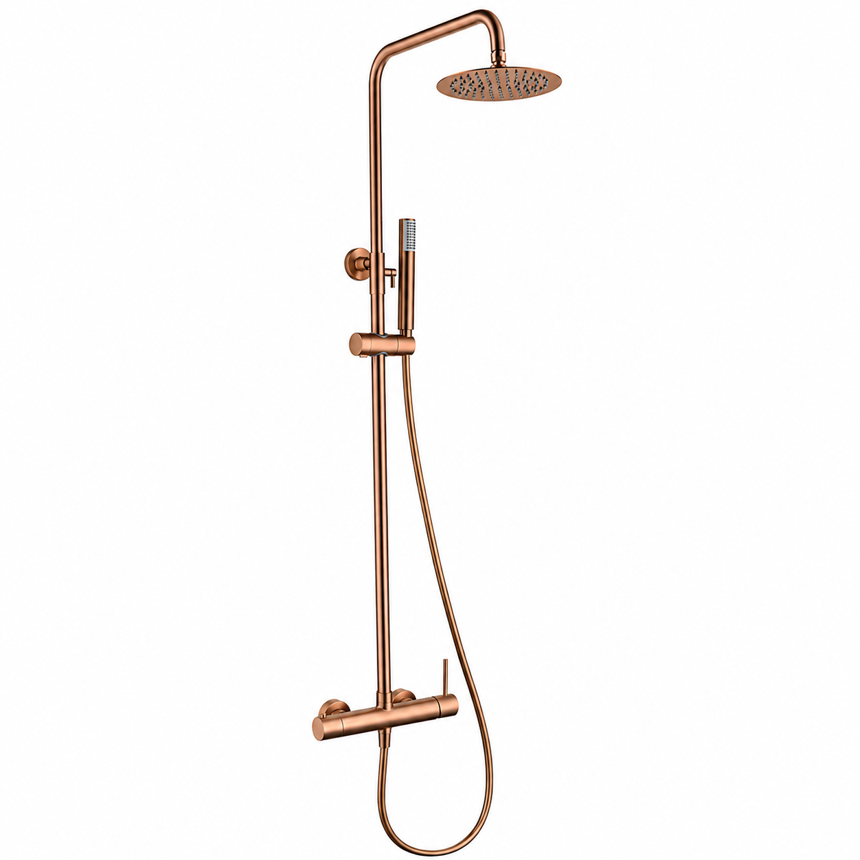 Barra de ducha monomando IMEX Monza BDM039/ORC oro rosa cepillado