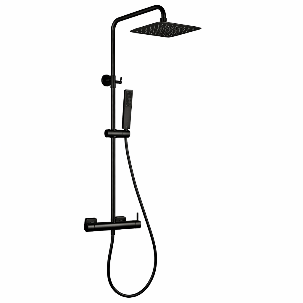 Barra de ducha monomando IMEX Toscana BDT064 negro mate