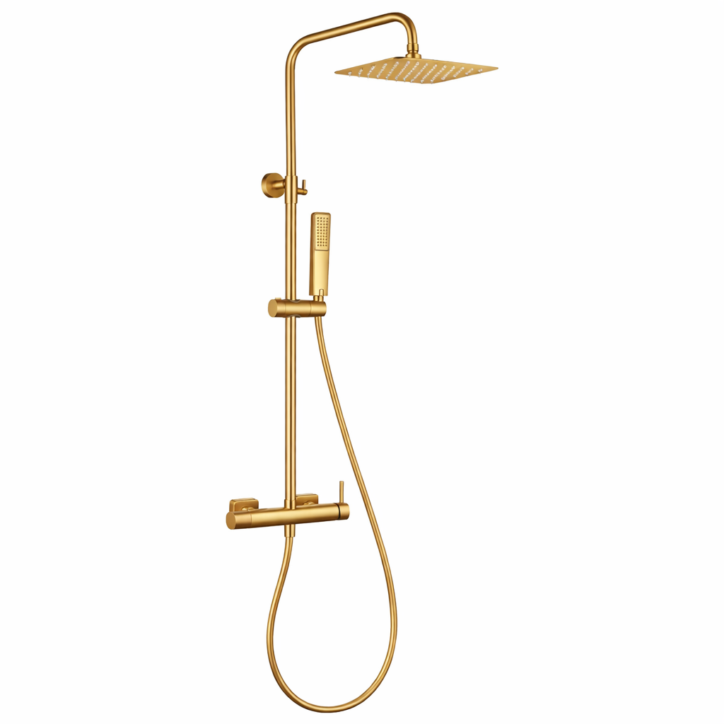 Barra de ducha monomando IMEX Toscana BDT064 oro cepillado