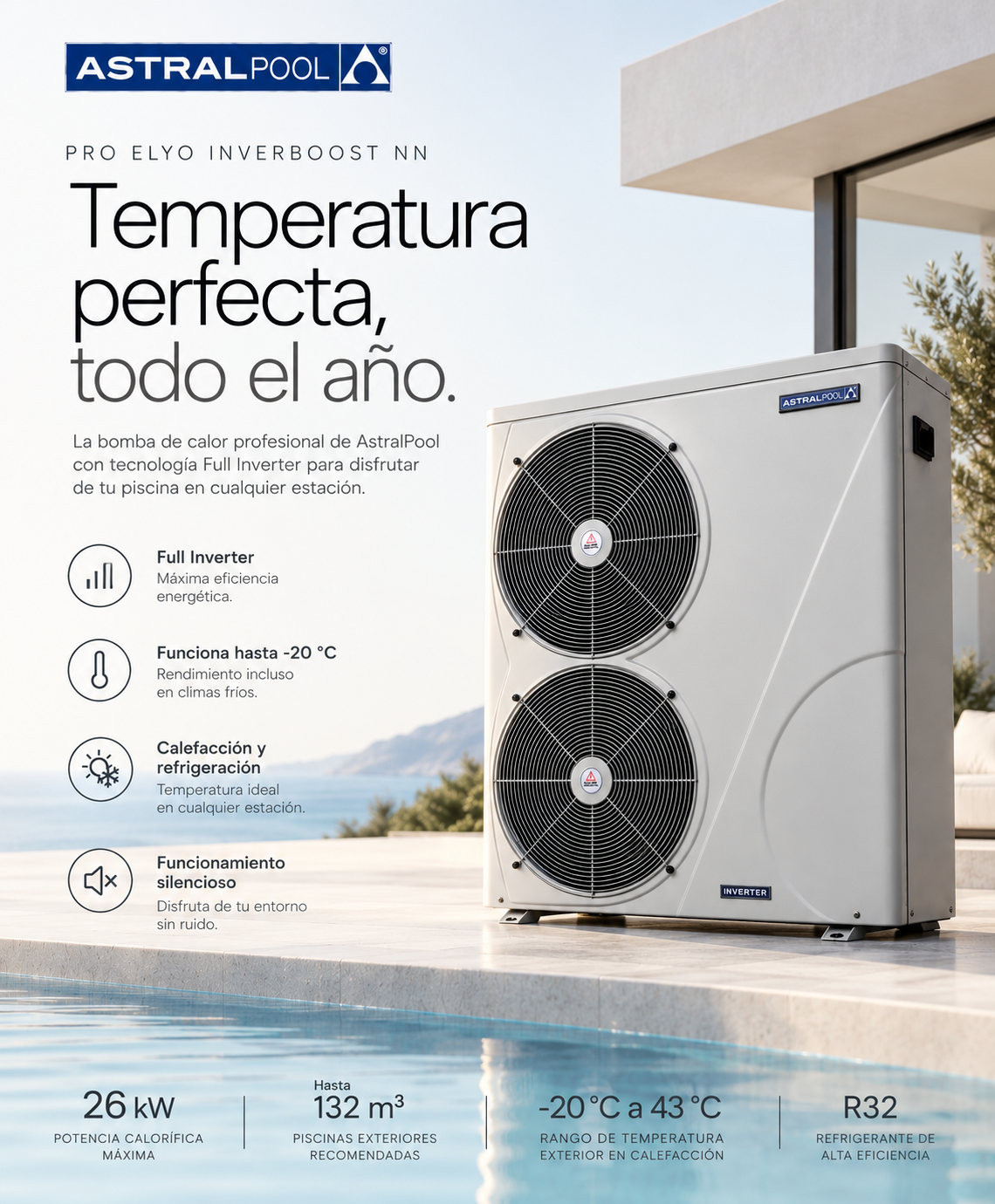 Bomba de calor Pro Elyo Inverboost NN 26 kW