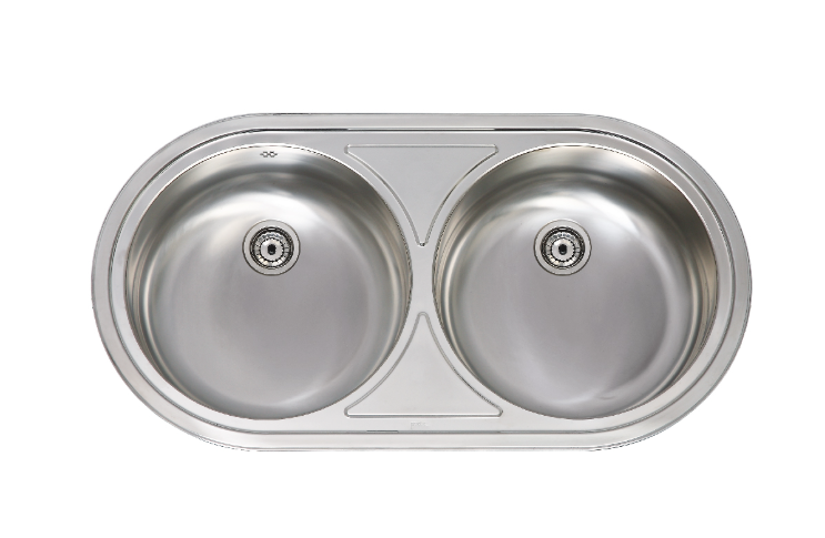 Fregadero Sobre Encimera Practic Lujo 690013 2 Senos 84x44 Inox | Válvula Grande