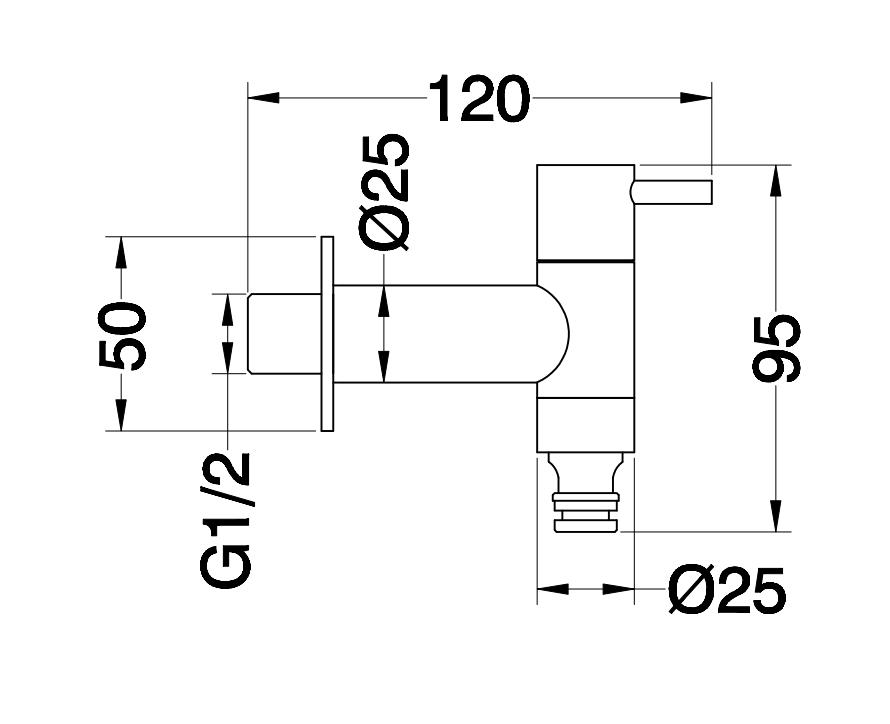 Grifo Exterior Jardín IMEX Arches GAA001-AC Acero Inoxidable S.316