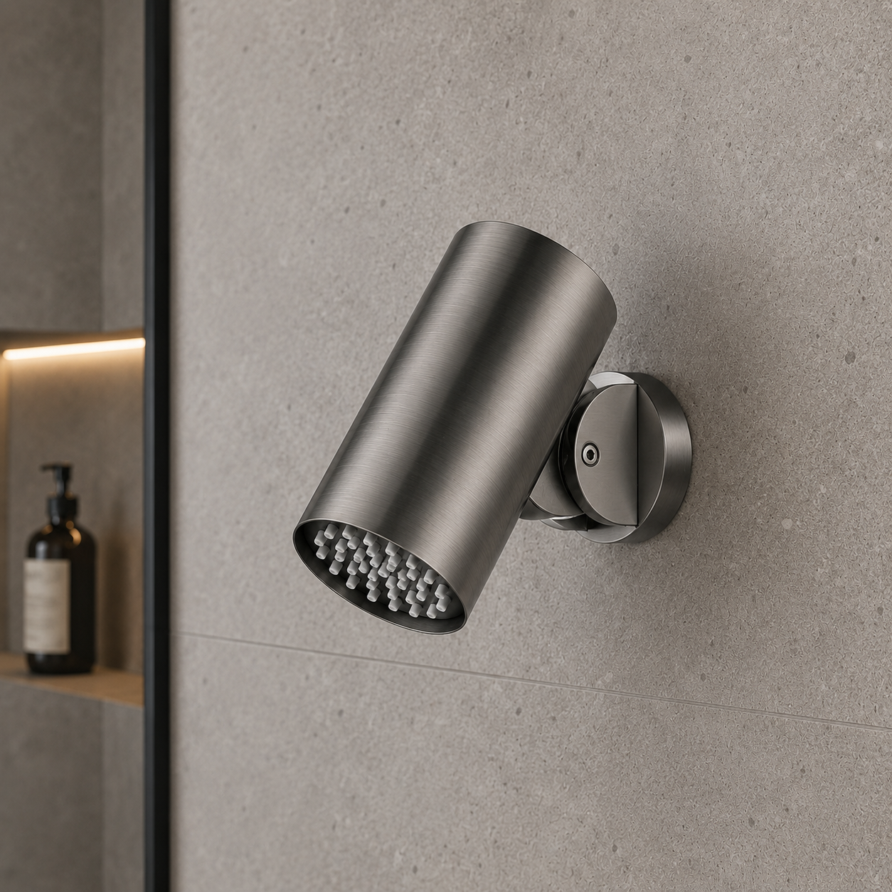 Rociador Ducha de Pared IMEX Tube RDN007 BGM Black Gun Metal