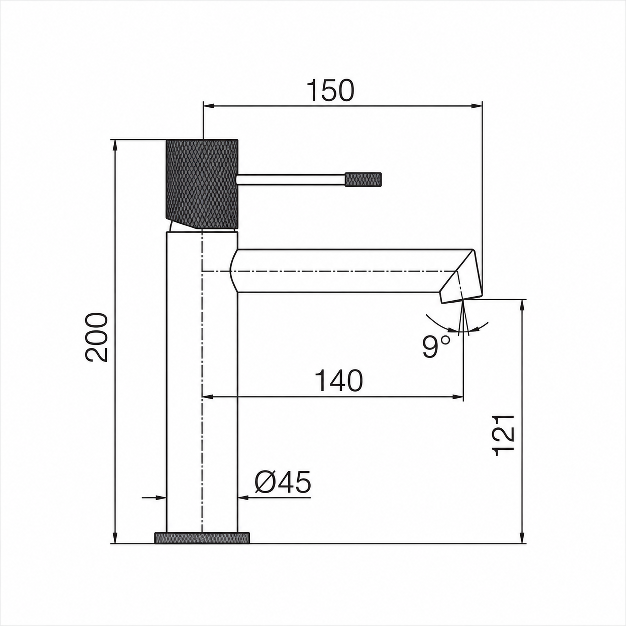 Grifo Lavabo IMEX Line BDD038-1 Cromo