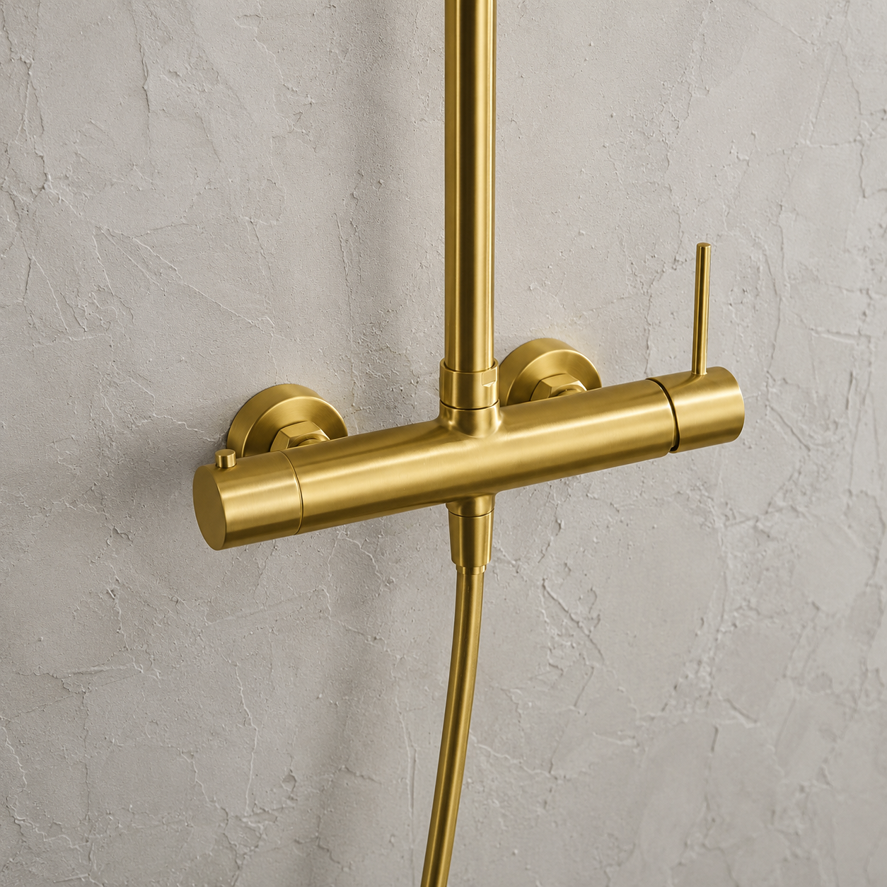 Columna de Ducha Monomando IMEX Monza BDM039 Oro Cepillado