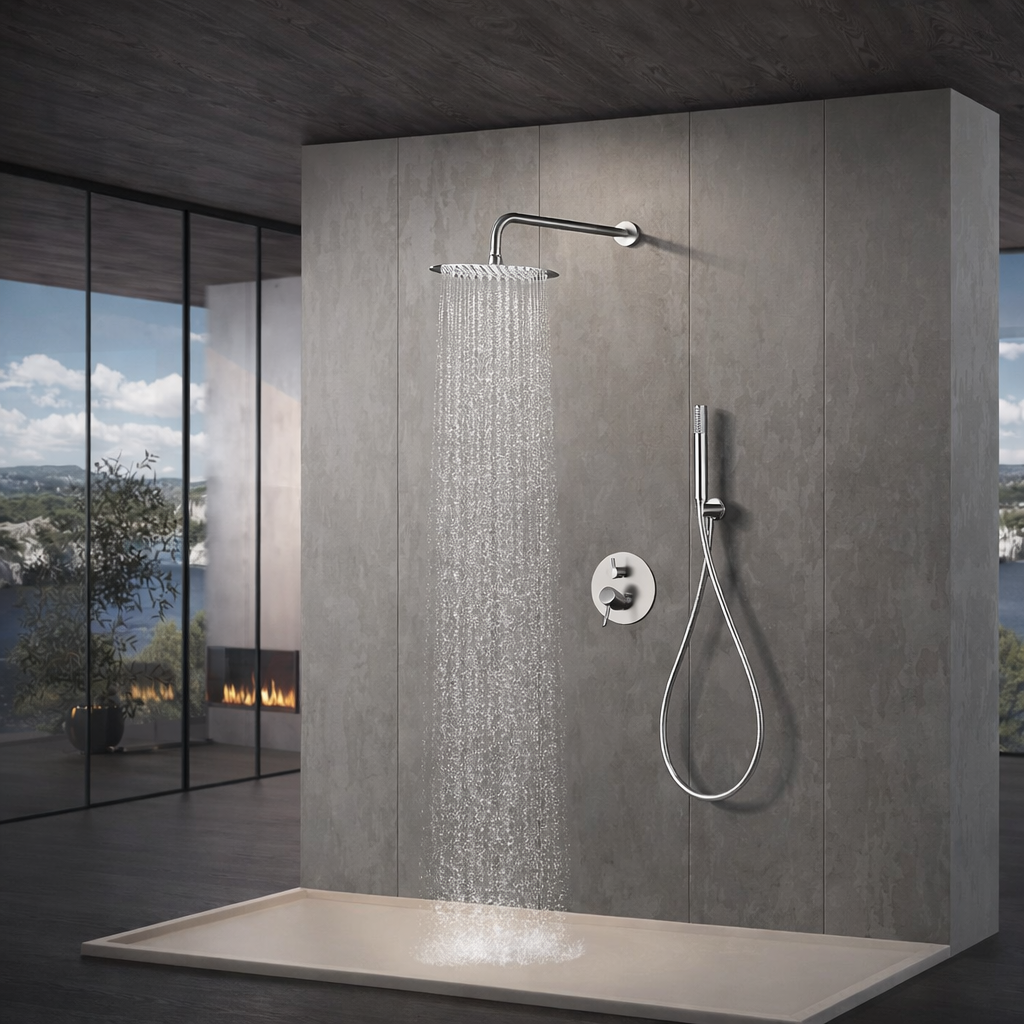 Ensemble de douche encastré IMEX Monza GPM039BGM Black Gun Metal