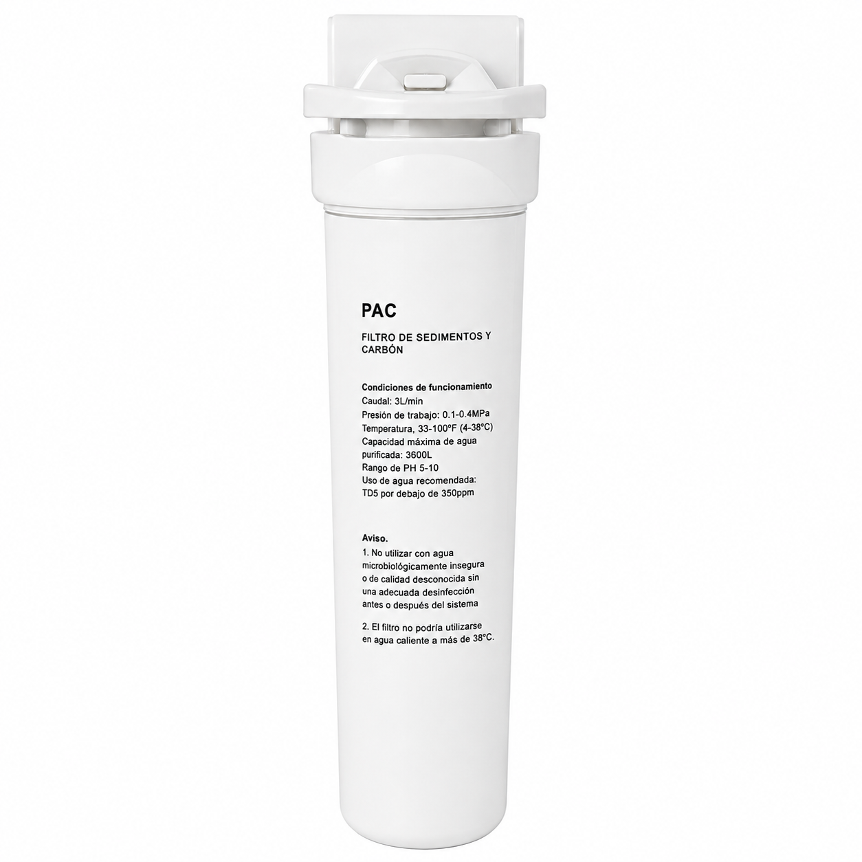 Filtro Encapsulado PAC H400/H600 Pre-Filtración Sedimentos y Carbón