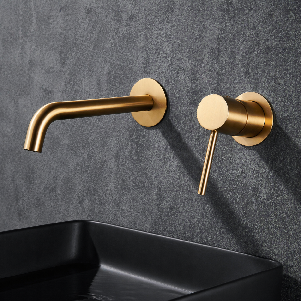 Grifo Lavabo Empotrado IMEX Monza GLM039 Oro Cepillado