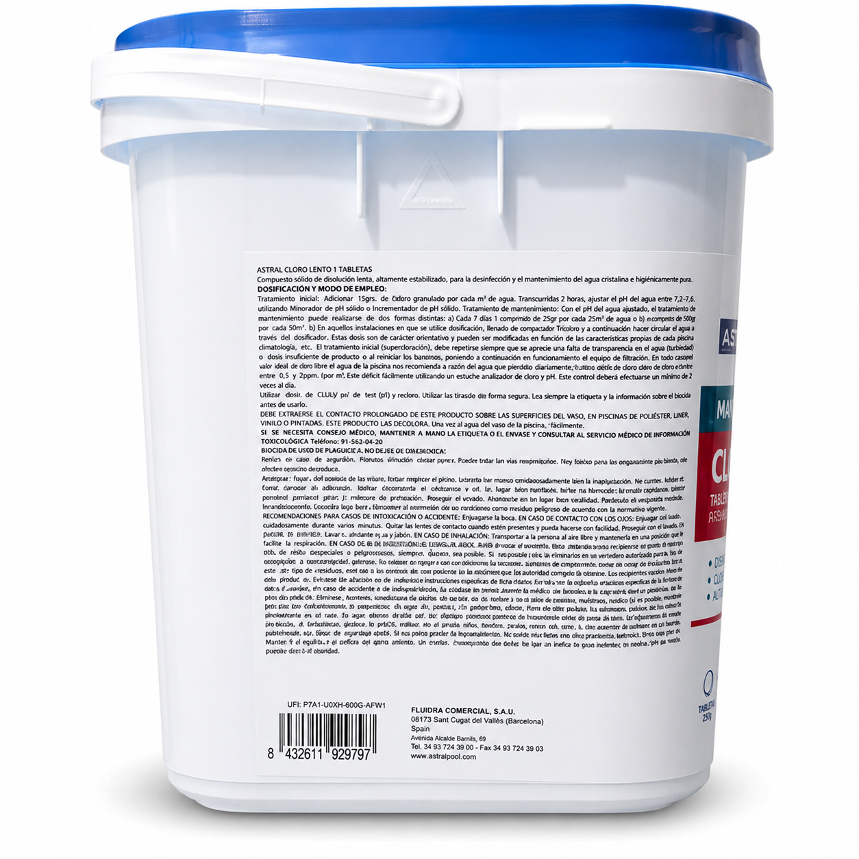 Cloro Lento Astralpool 5 kg | Pastillas de 250 g para Piscina 75162