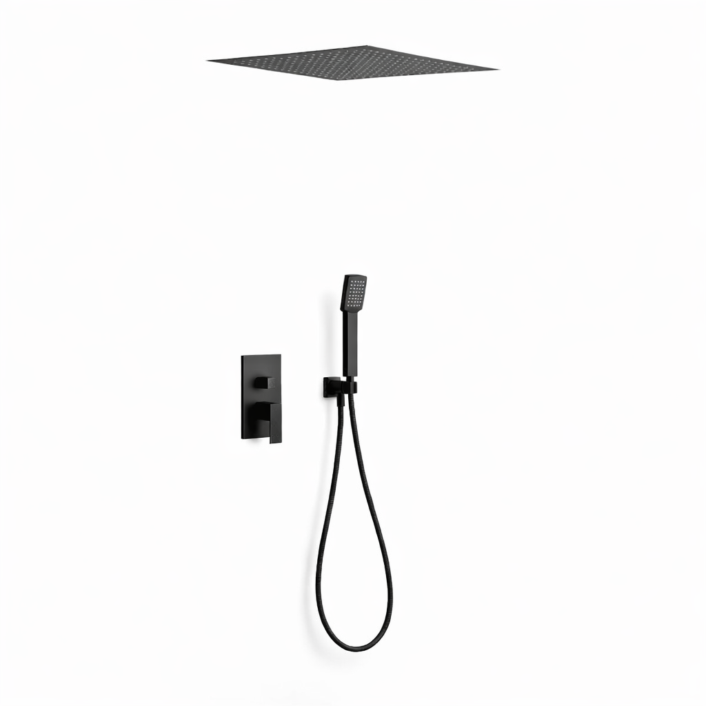 Columna Ducha Empotrada IMEX Volga Negro Mate