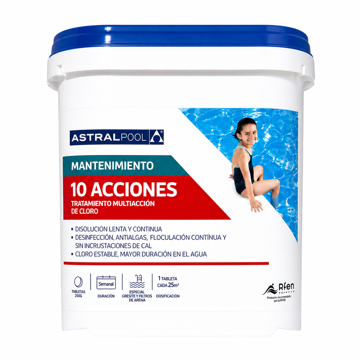 Cloro 10 Acciones AstralPool 5 kg disolución lenta para piscinas
