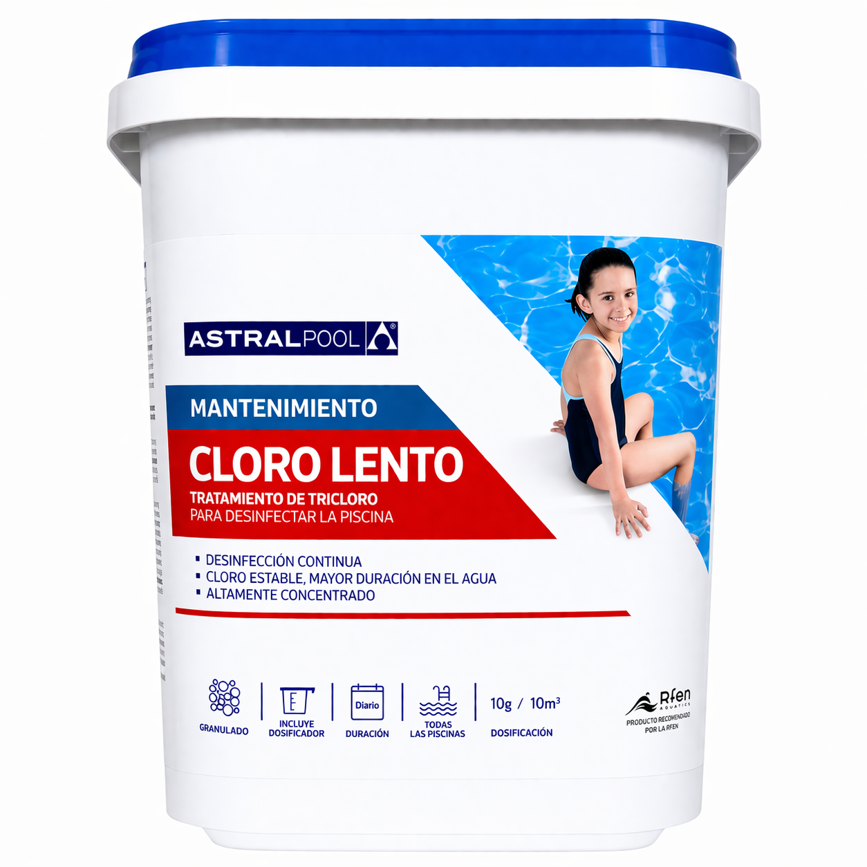 Cloro lento en grano Astralpool 5 kg tricloro granulado para piscina