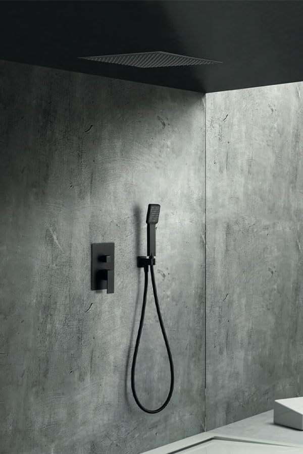 Columna ducha empotrada IMEX Volga negro mate