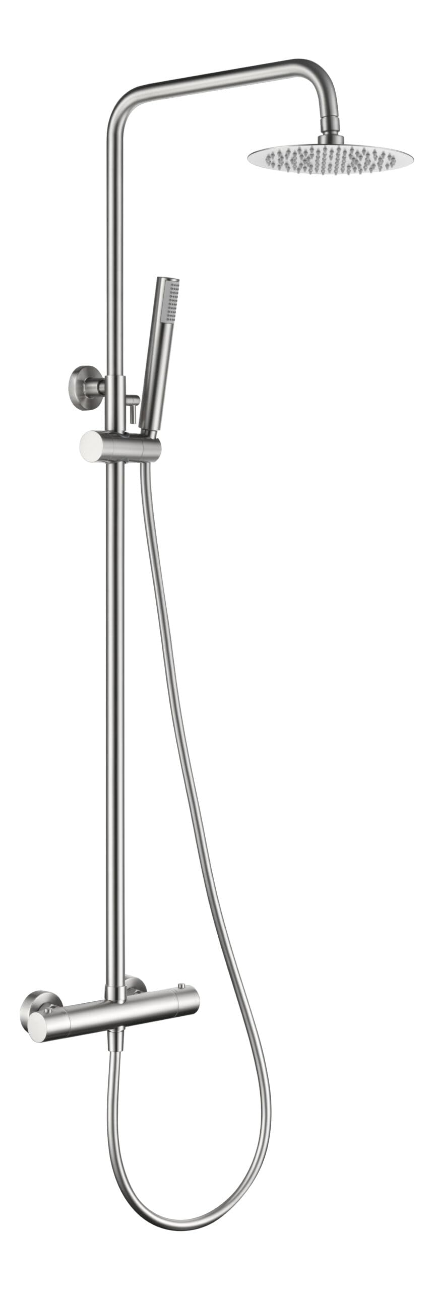 Columna ducha termostática IMEX MONZA BTM039-NQ níquel cepillado