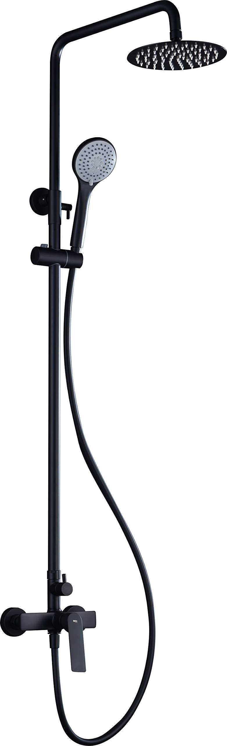 Conjunto ducha IMEX Luxor BDX023NG negro mate