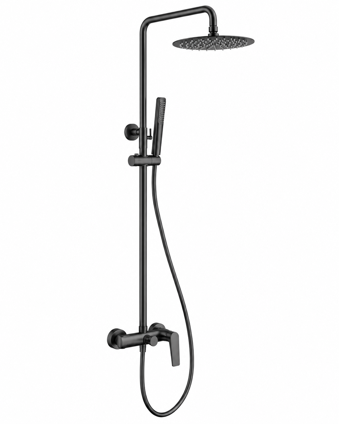 Conjunto ducha monomando IMEX Delos BDD055 black gun metal