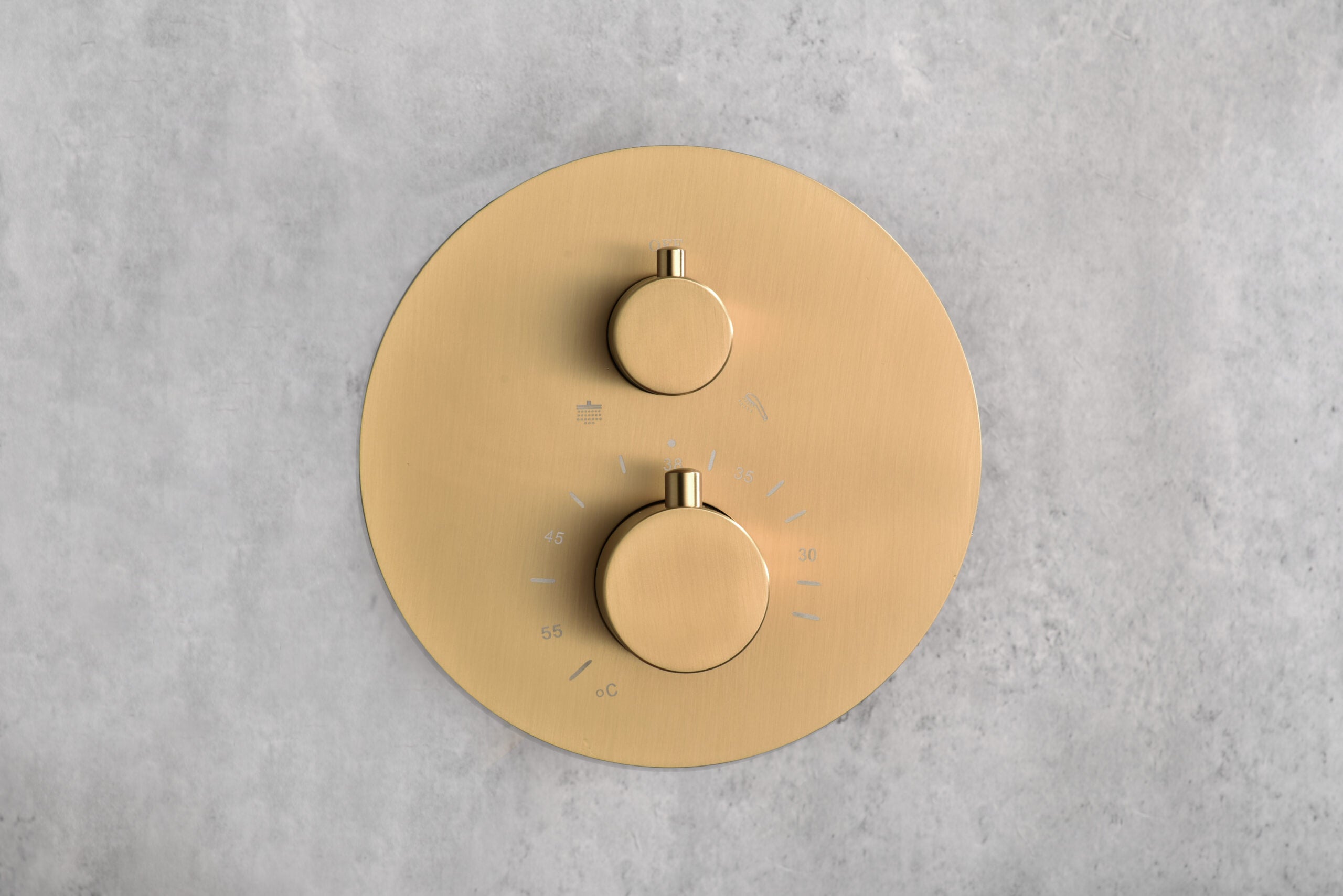 Sistema Ducha Empotrado Termostático IMEX Monza GTM039OC Oro Cepillado