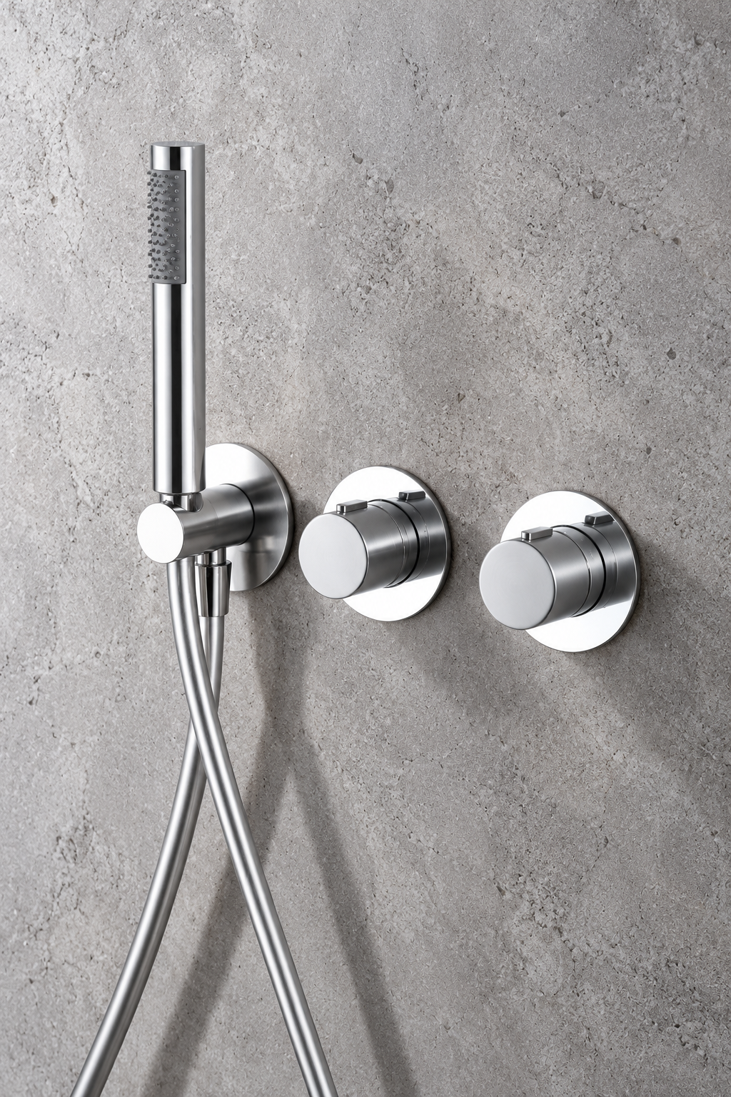 Ducha empotrada termostática IMEX Assen GTA052 con rociador redondo Ø25 cromo baño