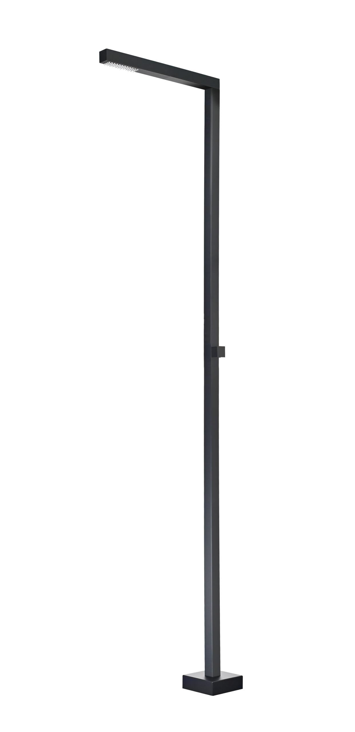 Ducha piscina IMEX Alabama negro mate acero inoxidable S316 rociador cuadrado exterior