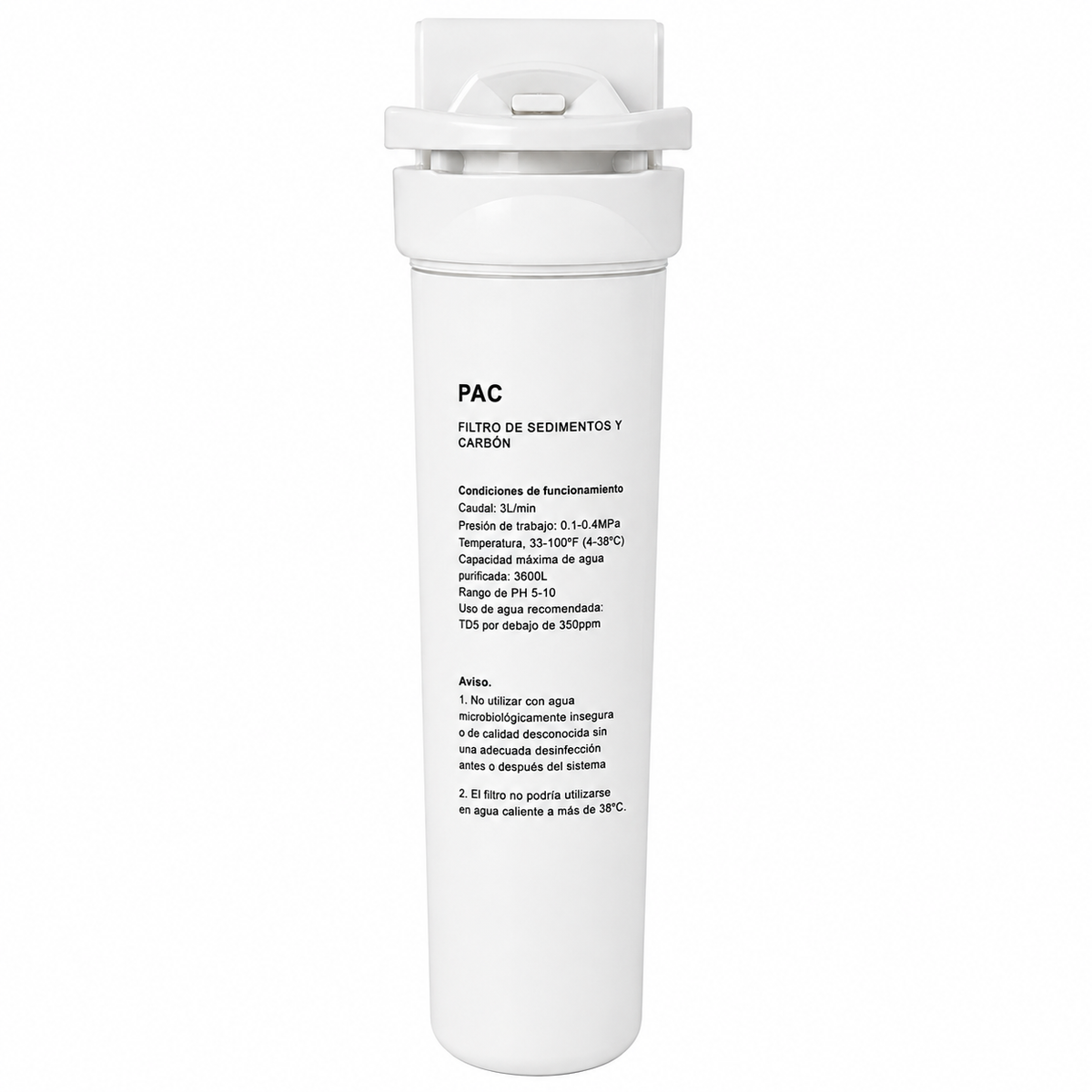 Filtro Encapsulado Midea PAC H400/H600 Pre-Filtración Sedimentos y Carbón