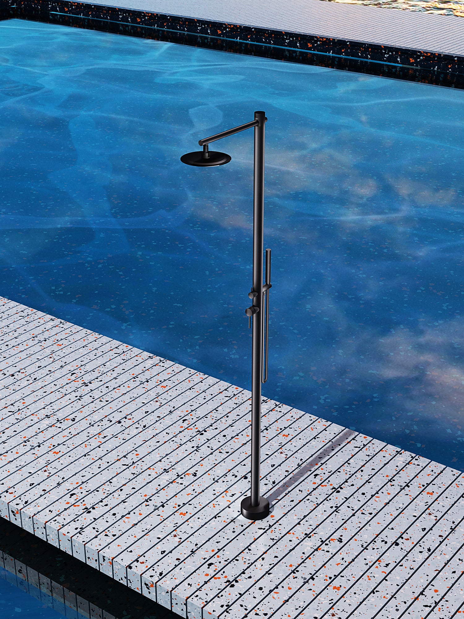 Columna Ducha Exterior Poolimex Kansas GPK012 Negro Mate