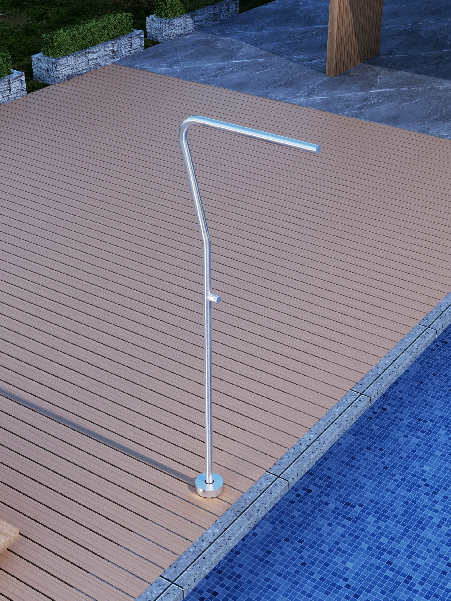 Columna Ducha Exterior Poolimex Nevada GPN009 Acero Inoxidable S316