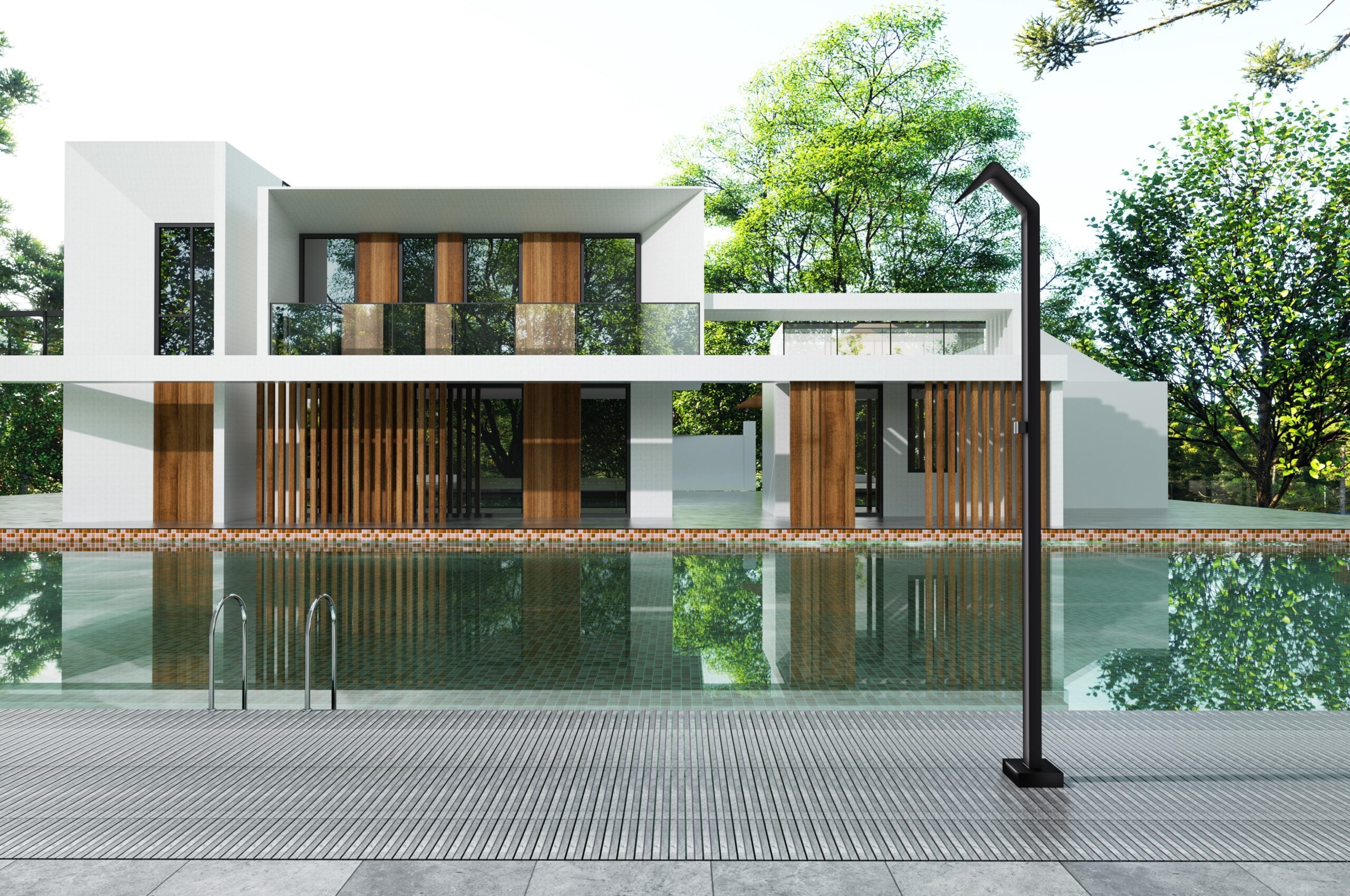 Columna Ducha Exterior Poolimex Niágara GPN013 Negro Mate