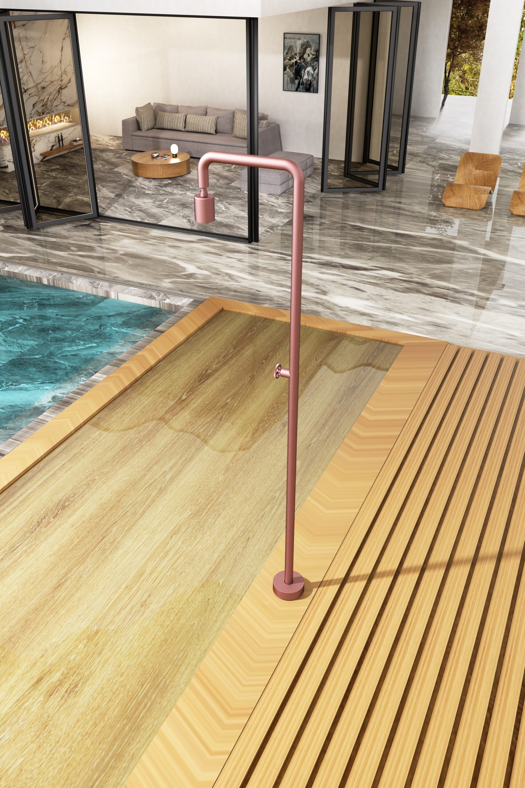 Ducha Exterior Poolimex Pool GPP001 AAO Rosa Coral