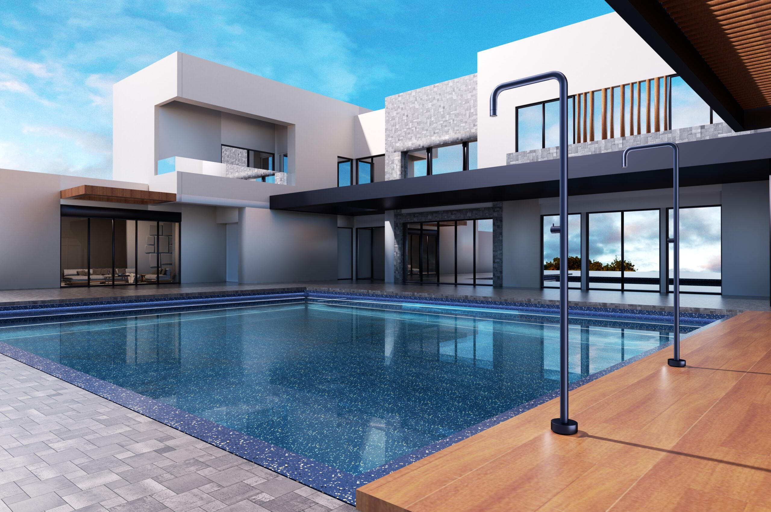 Columna Ducha Exterior Poolimex Utah GPU010 Azul Océano
