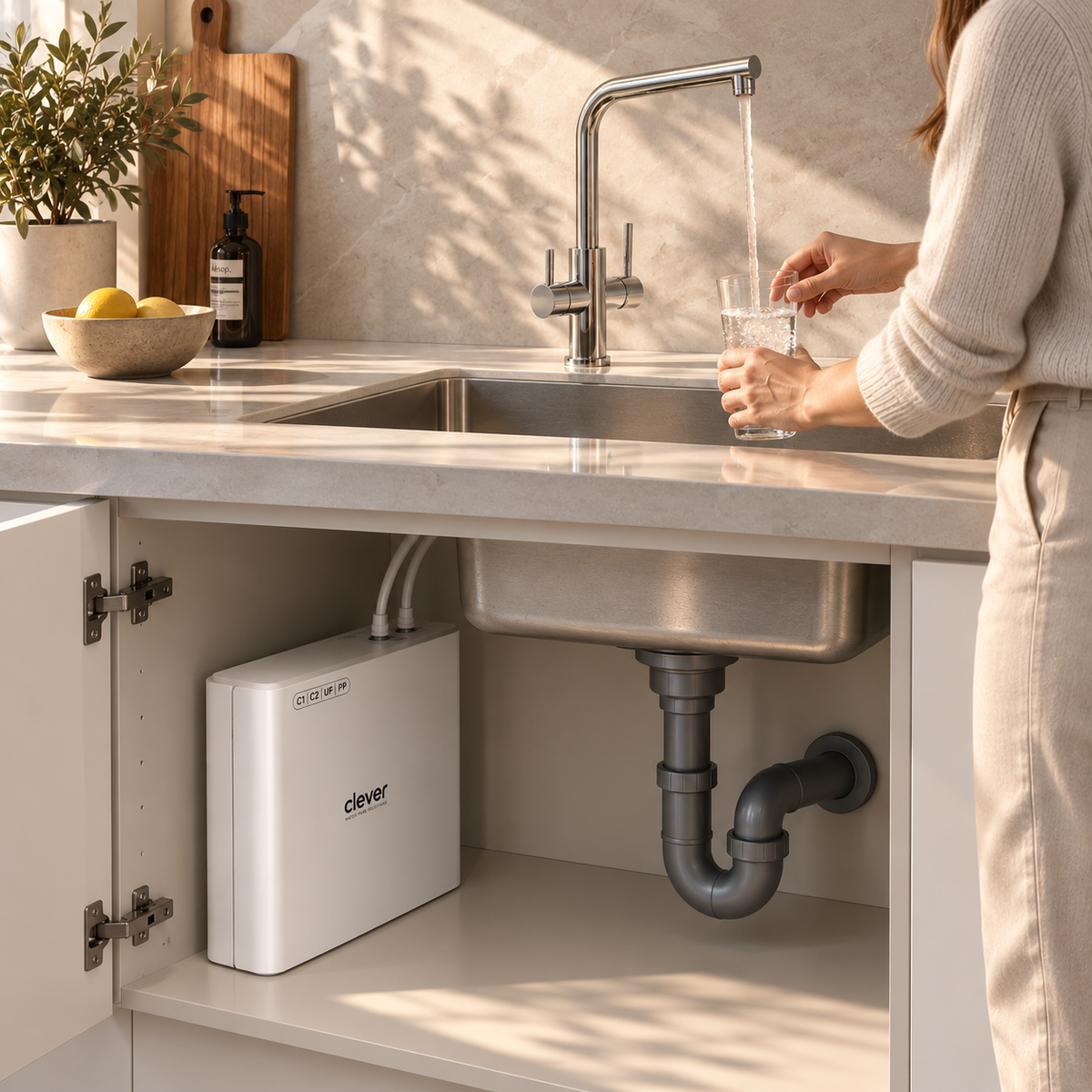 Grifo de Cocina 3 Vías Clever PURE SLIM 62963 lifestyle