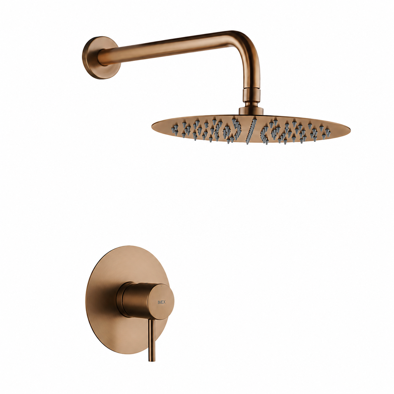Set monomando 1 vía rociador IMEX Monza SRM039 oro rosa cepillado