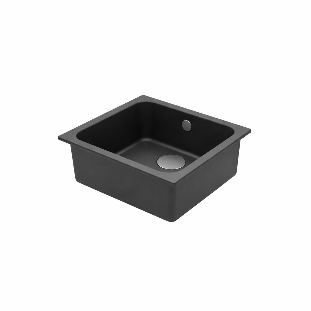 Fregadero de cocina SYAN KALI – Sobre encimera, resina sintética 450×450 mm | Varios colores