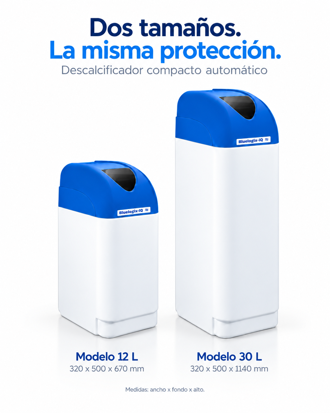 descalcificador bluelogix tamaño medidas