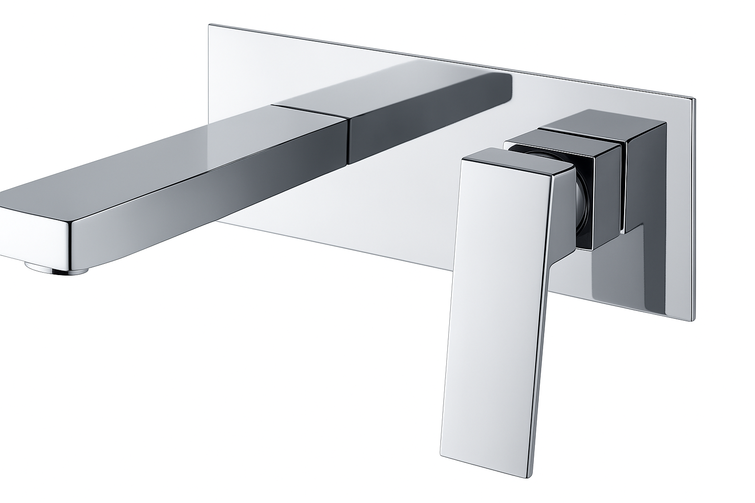 Grifo Lavabo Empotrado IMEX Suiza Cuadrado GLE020 Cromado