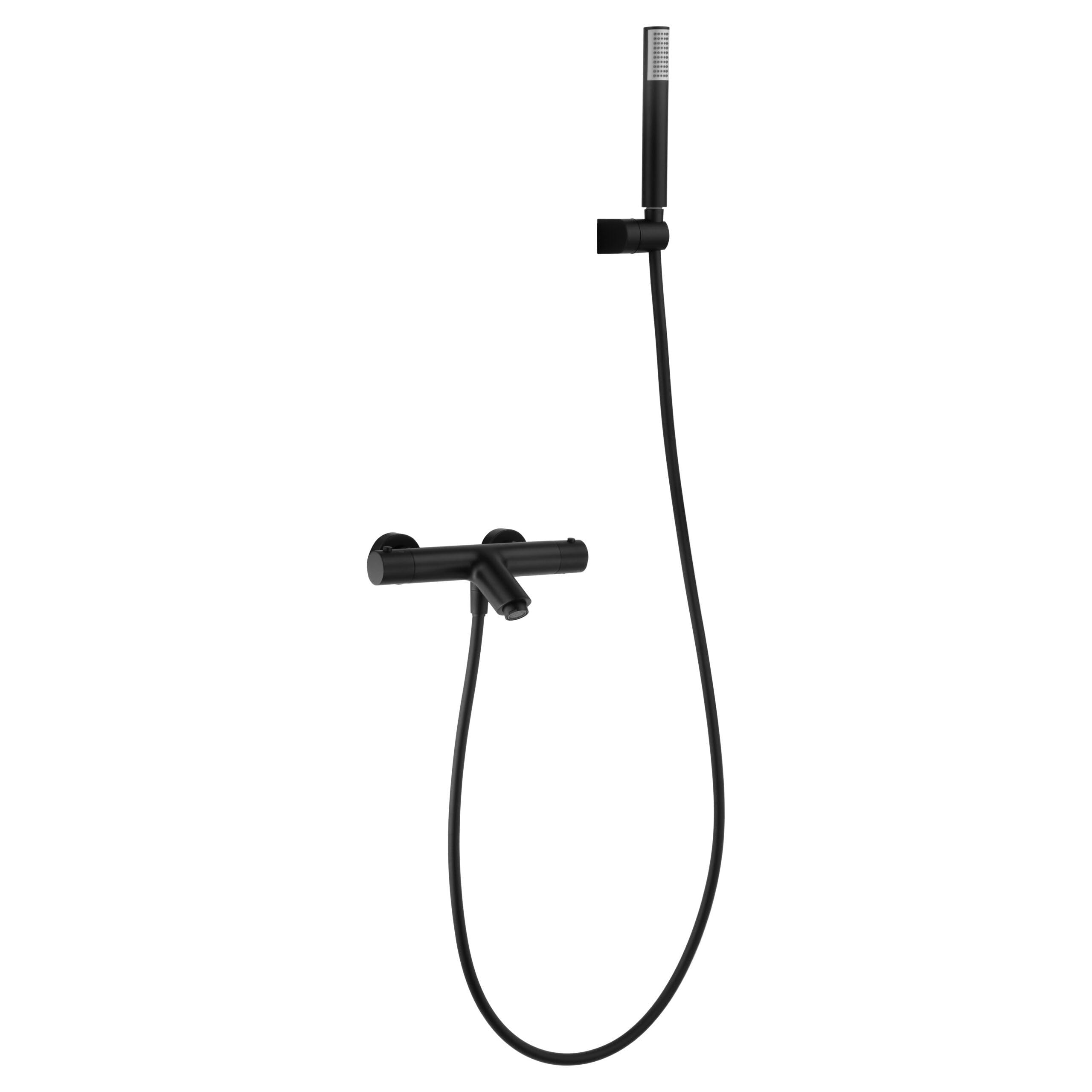 Grifo termostático ducha y bañera IMEX MONZA BTM039-4NG negro mate