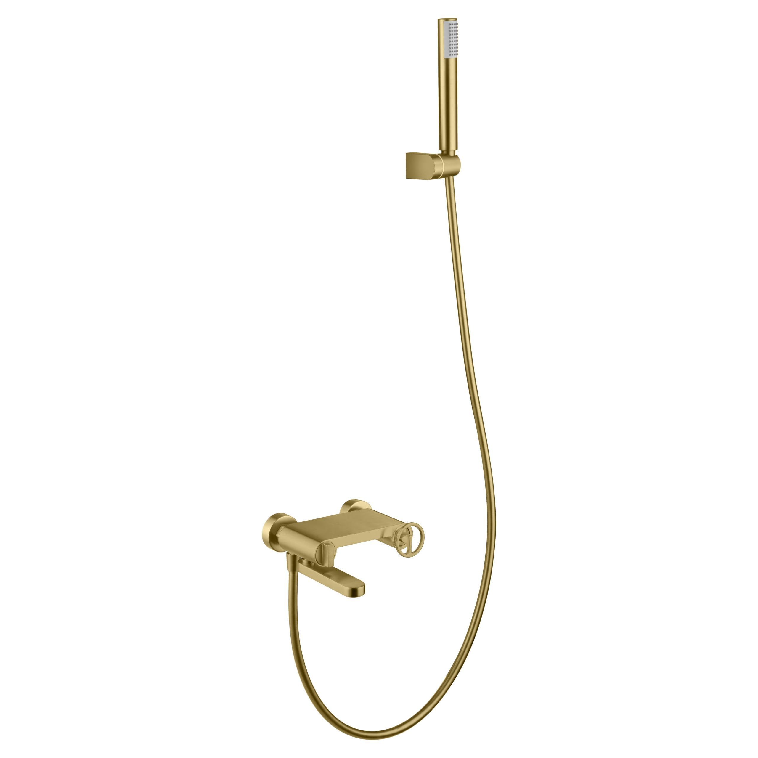 Grifo monomando ducha y bañera IMEX OLIMPO BDC033-4OC oro cepillado