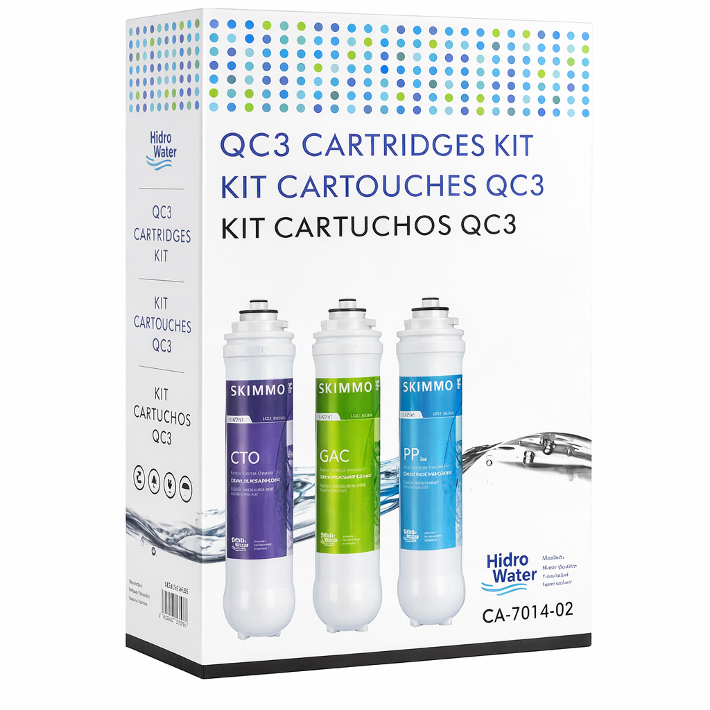 Kit recambios Hidrowater CA-7014-02 carbón activo ósmosis inversa