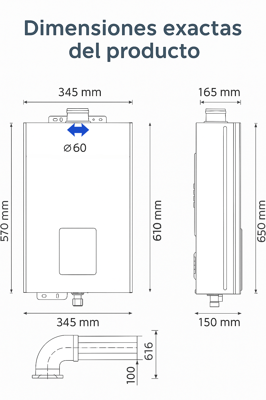 Calentador Estanco Zeus 12L | Instantáneo Gas Natural o Butano