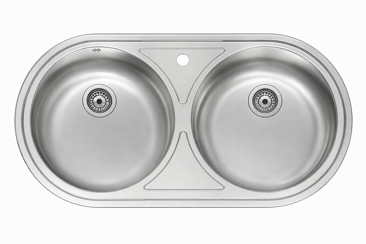 Fregadero Practic Lujo 2 senos 84x44 bajo encimera acero inoxidable