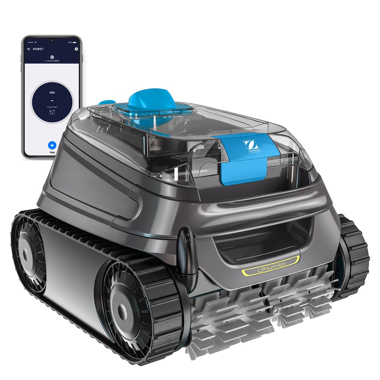 Robot limpiafondos sin cable Zodiac Freedom CNX-Li 52 iQ WR000575 en piscina